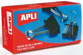 Apli Pinzas Abatibles 25 mm - 12 Unidades