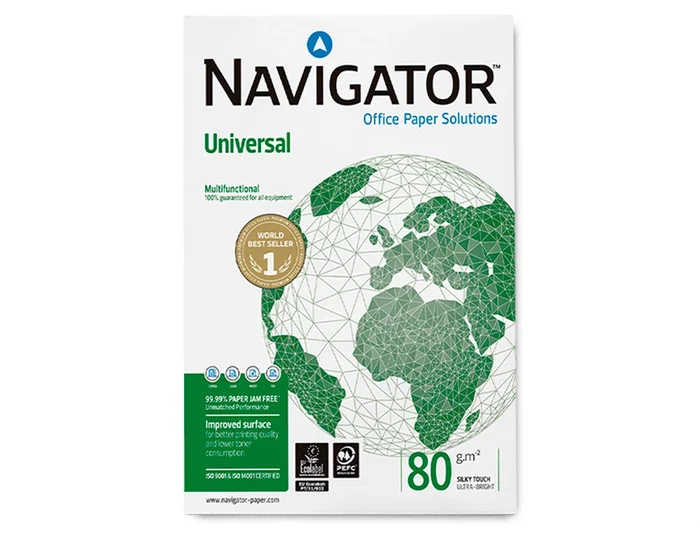 Navigator Papel Fotocopiadora Multiuso DIN A3 80 Gr 500 Hojas Ink-jet y Laser