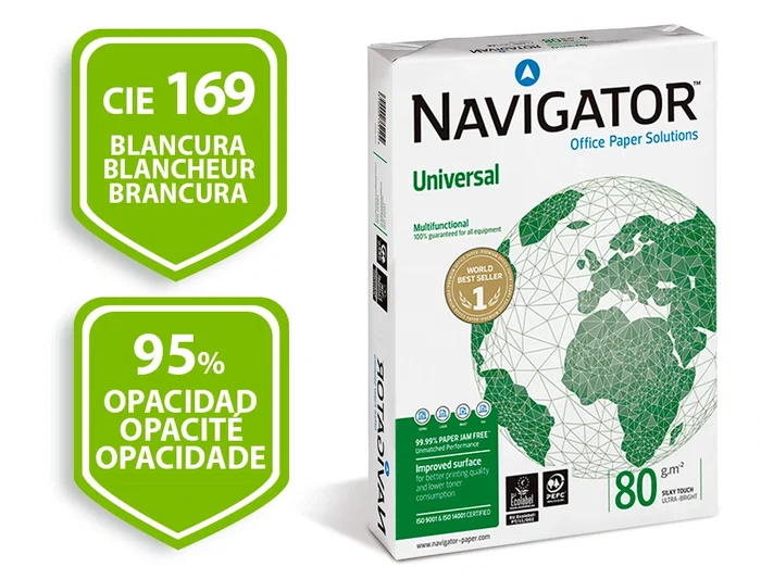 Navigator Papel Fotocopiadora Multiuso DIN A3 80 Gr 500 Hojas Ink-jet y Laser