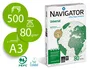 Navigator Papel Fotocopiadora Multiuso DIN A3 80 Gr 500 Hojas Ink-jet y Laser