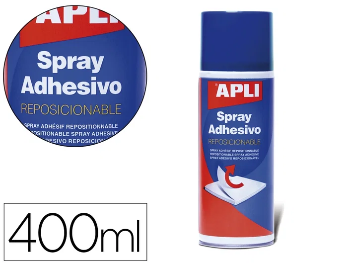 Apli Spray Adhesivo Reposicionable 400 ml Apli Spray Adhesivo Reposicionable 400 ml