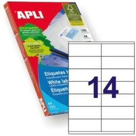 Apli Etiquetas Adhesivas 105x40mm Blanco