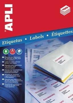 Apli Etiquetas Adhesivas 105x148mm Blancas Canto Recto