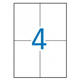 Apli Etiquetas Adhesivas 105x148 mm C-Rectos Inkjet-Láser 4 X 100H Blanco