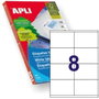 Apli Etiquetas Adhesivas Blancas 105x70mm Cantos Rectos