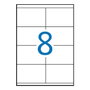 Apli Etiquetas Adhesivas Blancas 105x70mm Cantos Rectos