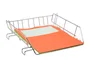 Q-connect Bandeja Sobremesa Metálica Cromada 370x275 mm