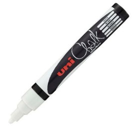 UNI-BALL UNI-CHALK MARKER PWE 5M Rotulador de tiza líquida Blanco