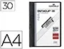 Durable Carpeta Duraclip Dossier Pinza Lateral Negro Capacidad 30 Hojas Polipropileno Formato Din A4