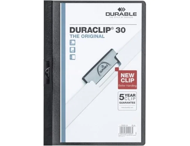Durable Dossier Duraclip A4 Negro 30 Hojas