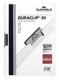 Carpeta Duraclip Dossier Pinza Lateral Blanco Capacidad 30 Hojas