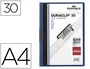 Durable Carpeta Duraclip Dossier con Pinza Lateral Azul Oscuro, Capacidad 30 Hojas, Formato Din A4