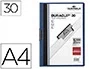 Durable Carpeta Duraclip Dossier con Pinza Lateral Azul Oscuro, Capacidad 30 Hojas, Formato Din A4