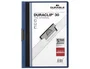 Durable Carpeta Duraclip Dossier con Pinza Lateral Azul Oscuro, Capacidad 30 Hojas, Formato Din A4