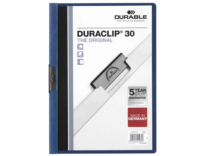 Durable Dosier Duraclip Azul Oscuro A4 30 Hojas Durable Dosier Duraclip Azul Oscuro A4 30 Hojas