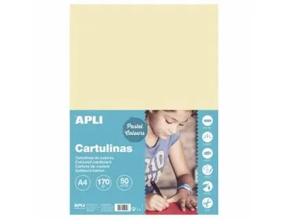 Apli Cartulina Marfil DIN A4 170 g/m² 50 Hojas Apli Cartulina Marfil DIN A4 170 g/m² 50 Hojas