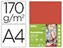 Apli Cartulina A4 170g/m2 Rojo, Paquete de 50 Hojas para Manualidades y Proyectos Escolares Apli Cartulina A4 170g/m2 Rojo, Paquete de 50 Hojas para Manualidades y Proyectos Escolares