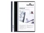 Durable Carpeta Duraplus® A4+ Extra Ancho con Fastener Metálico, Cubierta Transparente y Trasera Opaca, Negro, Ref. Fastener, 120-180 micras