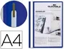 Durable Carpeta duraplus din a4+ extra ancho con fastener azul - Carpeta de plástico con cierre metálico y ventana personalizable