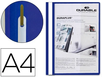 Durable Carpeta Duraplus DIN A4+ extra ancho con fástener azul Durable Carpeta Duraplus DIN A4+ extra ancho con fástener azul