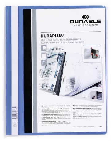 Durable Carpeta Duraplus DIN A4+ extra ancho con fástener azul
