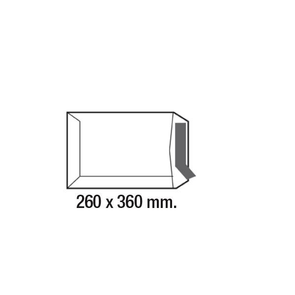 Sam Bolsas Kraft 260x360 mm con Tira de Silicona, 250 Unidades