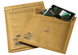 SAM Bolsa acolchada con burbujas Kraft 180x165 mm, paquete de 10 unidades