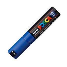 Uni-Ball Uni Posca PC-8K Marcador de Pintura Azul Punta Biselada 8.0 mm