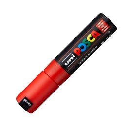Uni-Ball Posca PC-8K Marcador de Pintura Rojo 8.0 mm