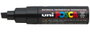 Uni-Ball Posca PC-8K Marcador de Pintura Negro Punta de Cincel 8mm