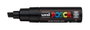 Uni-Ball Posca PC-8K Marcador de Pintura Negro Punta de Cincel 8mm