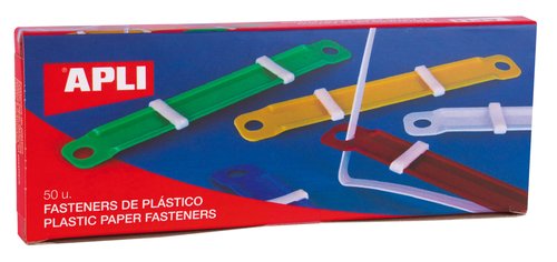 Fastener Apli Plastico Colores Surtidos (Caja De 50) Fastener Apli Plastico Colores Surtidos (Caja De 50)