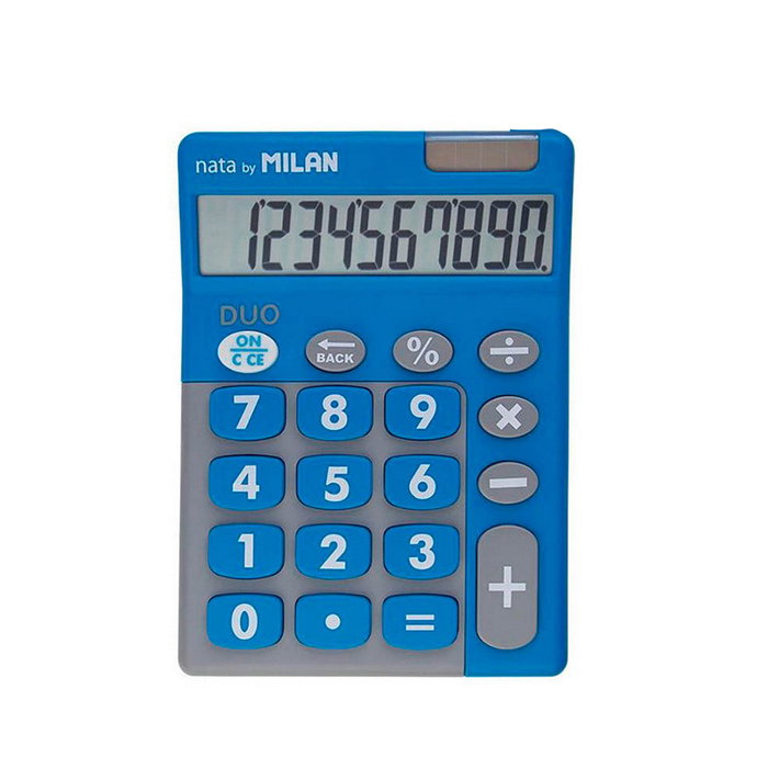 Milan Calculadora Touch Duo 10 Dígitos Azul Milan Calculadora Touch Duo 10 Dígitos Azul