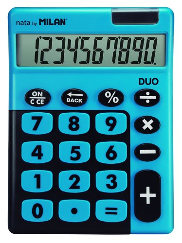 Milan Calculadora Touch Duo 10 Dígitos Azul Milan Calculadora Touch Duo 10 Dígitos Azul