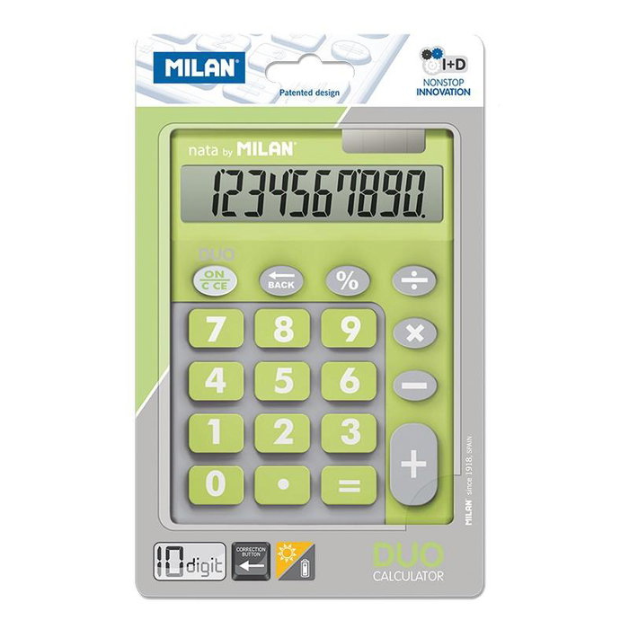 MILAN Calculadora de Sobremesa Milan 10 Dígitos Touch Duo Verde MILAN Calculadora de Sobremesa Milan 10 Dígitos Touch Duo Verde