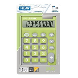 Milan Calculadora Duo 10 Dígitos Dual Verde