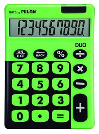 Calculadora Sobremesa Milan 10 Digitos Touch Duo Verde