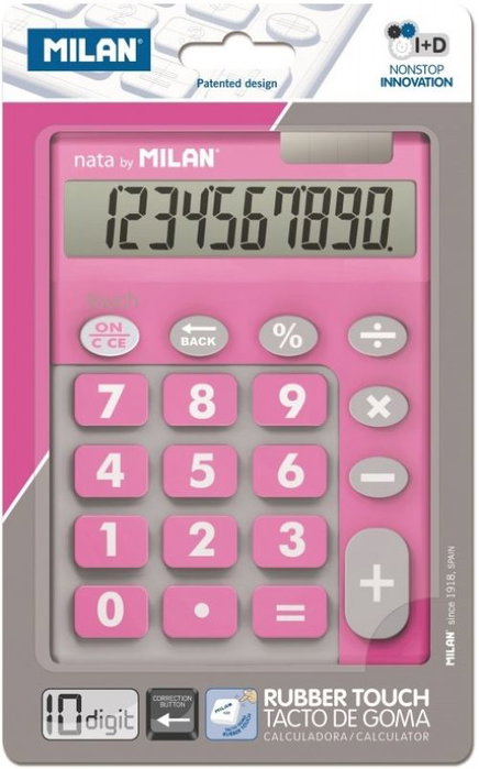 MILAN Calculadora de sobremesa Duo 10 dígitos Rosa