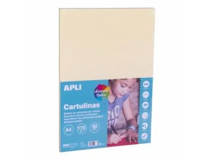 APLI Cartulina A4 Colores Pastel Surtidos 170 g/m²