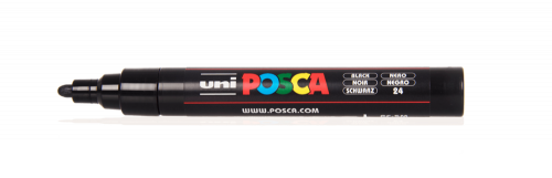 Uni-Ball Posca PC-5M Marcador Negro Punta Cónica Uni-Ball Posca PC-5M Marcador Negro Punta Cónica