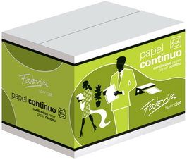 Papel Continuo Blanco 11 X380 1 Hoja 2 Cejas Caja De 2500