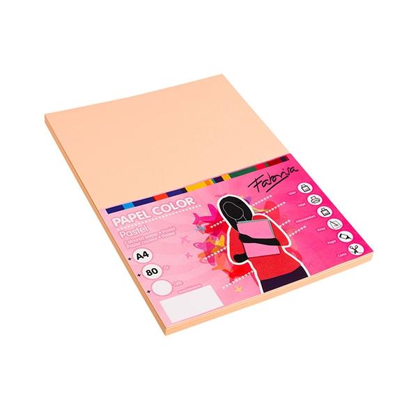 FABRISA Paquete de papel A4 color crema 80g, 100 hojas