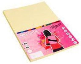 FABRISA Paquete de Papel A4 Color Amarillo 80g (100 Hojas)​