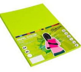 FABRISA Paquete de Papel A4 Verde 80g de 100 Hojas