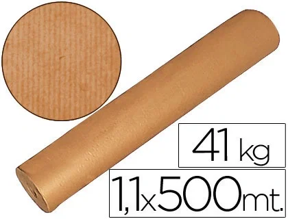 FABRISA Bobina de Papel Kraft Marrón 1,10 x 500 m, 70 g/m² FABRISA Bobina de Papel Kraft Marrón 1,10 x 500 m, 70 g/m²