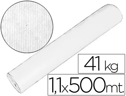 FABRISA Bobina de Papel Kraft Blanco 1,10x500 m