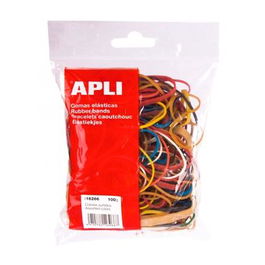 Apli Goma Elástica Colores Surtidas Caucho Medidas Surtidas 100 gr