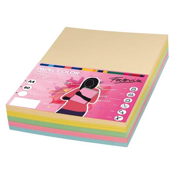 Fabrisa Papel de Colores A4 80g 100 Hojas Colores Pastel Surtidos Fabrisa Papel de Colores A4 80g 100 Hojas Colores Pastel Surtidos
