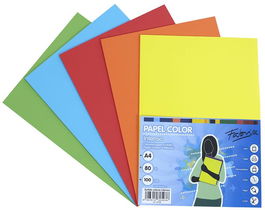 Fabrisa Papel Din A4 80 gr Inkjet-Láser Paquete 100H Retractilado 5 Colores Fuertes