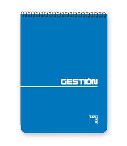 Pacsa Bloc espiral Serie gestión tapa cartoncillo 400g 80h rayado 4x4 folio azul Pacsa Bloc espiral Serie gestión tapa cartoncillo 400g 80h rayado 4x4 folio azul